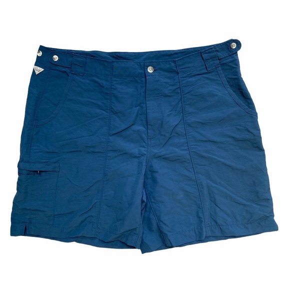 Columbia PFG Shorts Women’s 8 Performance Fishing Gear Omni Shade 36x7 Blue - Picture 1 of 5